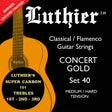 Luthier L-40SC snaren set classic, Concert Gold, bronze alloy, medium-hard tension, with carbon trebles