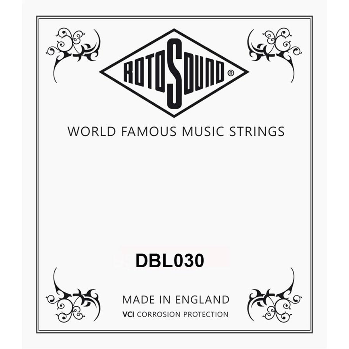 Rotosound DBL030 .030 snaar for elektrisch bass, stainless steel double ball end