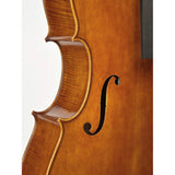 Rudolph RC-2044 cello 4/4, volledig massief, olie lak met amberbruine afwerking, gevlamd