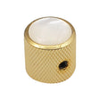 Boston KG-236 Gouden Dome Knoop met Parelmoer Inleg 18x18mm