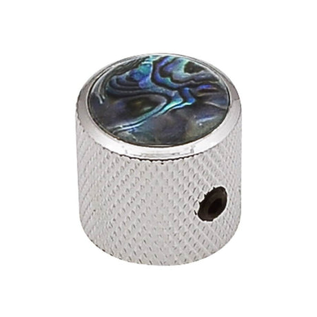 Boston KN-237 Dome Knop met Abalone Inleg - 18x18mm, Chroomafwerking