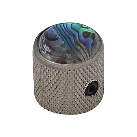 Boston KBN-237 Dome Knoop met Abalone Inleg - Zwart Nikkel 18x18mm