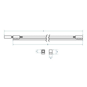 Boston TRDG-440-7 Double Action Truss Rod 440 mm 6x9 mm 4 mm Inbus