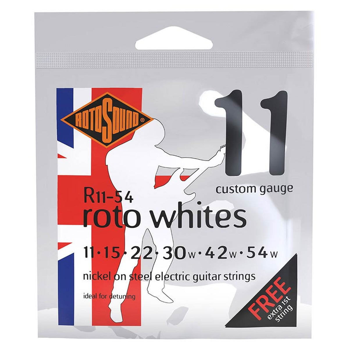 Rotosound R11-54 Roto Whites 0.11 Custom Snarenset elektrisch