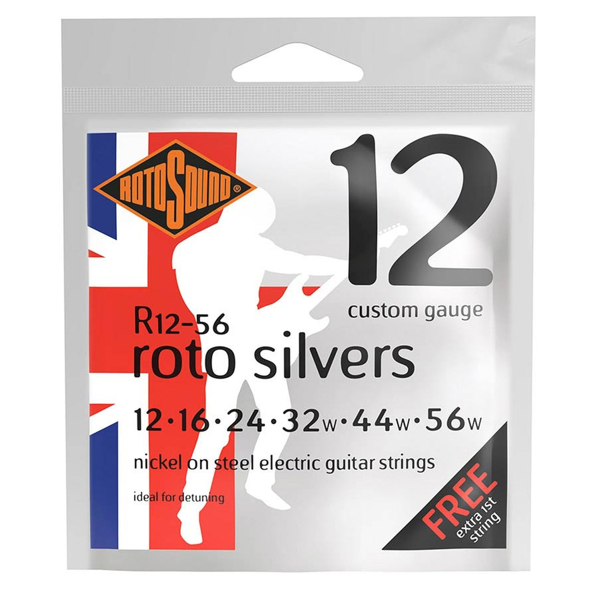 Rotosound R12-56 Roto Silvers 012 Custom Snarenset elektrisch