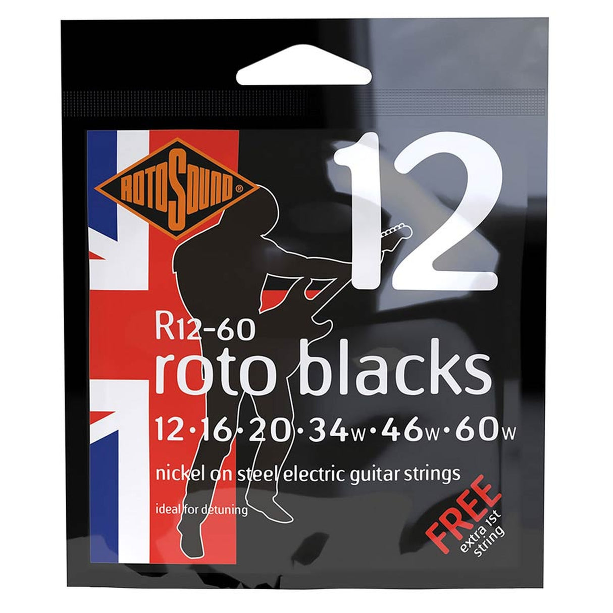 Rotosound R12-60 Roto Blacks 012 Custom Snarenset elektrisch