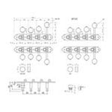 Gotoh GTH15790 MF40 F Stemmechanieken voor F-Style Mandoline, Goud, Zwarte MB Knoppen, 1:14 Overbrenging