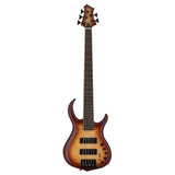 Sire Basses M7A5/BRS basgitaar, 5-snarig, elzen + massief esdoorn, brown burst