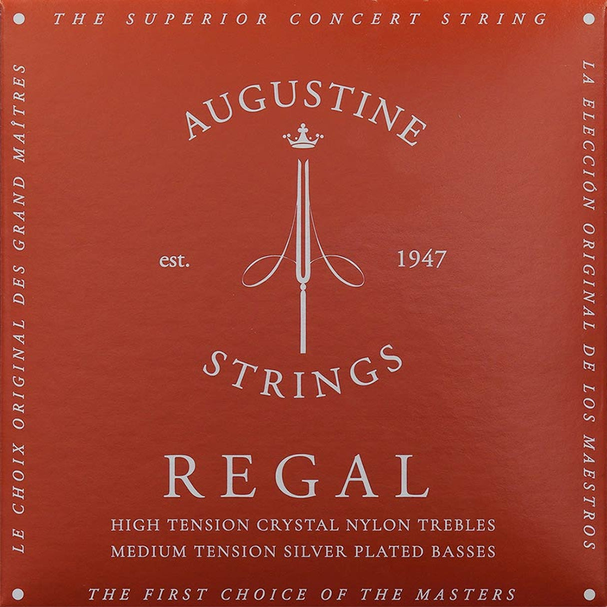 Augustine AU-RERD Red snaren set classic, high tension trebles & medium tension basses