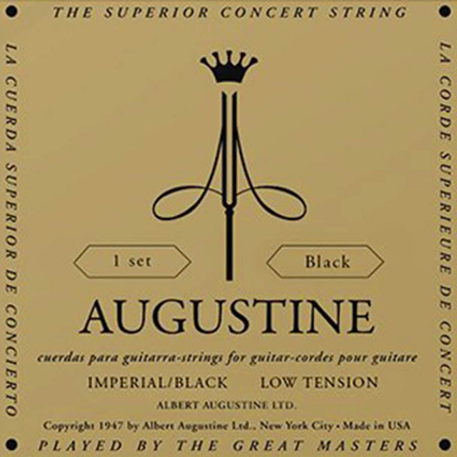 Augustine AU-IMBK Black snaren set classic, medium tension trebles & light tension basses