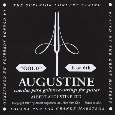 Augustine AUGLD-6 E-6 snaar, brass plated wound nylon, light tension