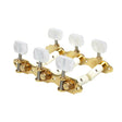 Schaller 6105636011 machine heads pearloid white pegs, white string rollers, gold