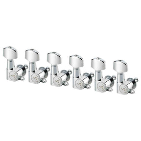 Schaller 0402200136 Stemmechanieken 6L met small metal pegs, solid shaft, chroom