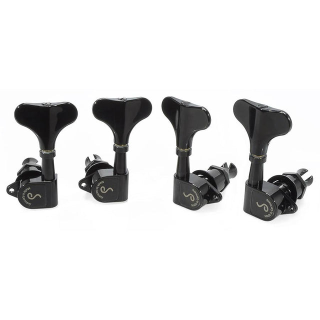 Schaller 5404032270 machine heads 2L2R with M4 light pegs, splitted shaft, black chrome