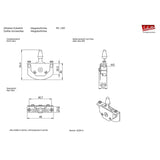 Schaller 15310002 Megaswitch E lever switch 5-way, 40,7mm spacing, bolts included, black cap