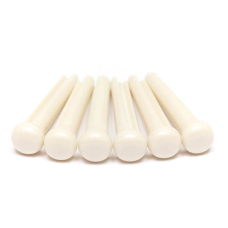 Graph Tech PP-1100-01 Traditional style bridge pins, set of 6, white