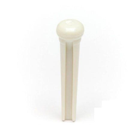 Graph Tech PP-1142-00 Traditional style bridge pins, set of 6, white with 2mm mother of pearl inlay