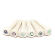 Graph Tech PP-1000-00 Presentation style bridge pins, set of 6, white with 4mm paua shell inlay