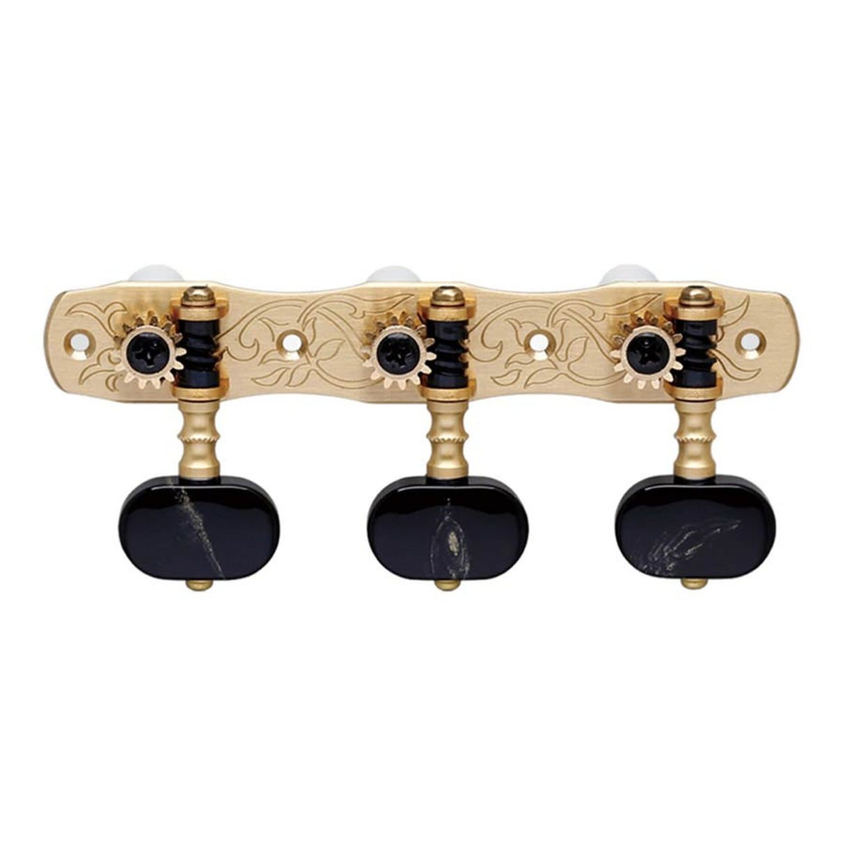 Gotoh 35G-1800-BB Machine Heads voor Klassieke Gitaar - Zwarte Knop, Nylon Shaft, 3x Links & 3x Rechts