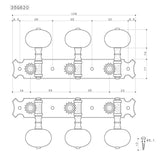 Gotoh 35G-620-2M Machine Heads voor Klasieke Gitaar met Ivoroid Knoppen