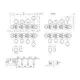 Gotoh MF-40-MM-N machine heads for F-style mandolin, metal shaft, 69 mm, ivory button, nickel