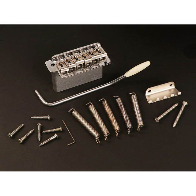 Gotoh GE101TS-AC tremolo, pitch 11,3 mm, steel block, steel sheet metal saddles with USA thread screws, 6 pivot poin