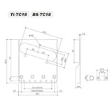 Gotoh BS-TC1-AC bridge for e-guitar, Teaser, pitch 10,8mm, brass "In-tune" saddles, aged chrome