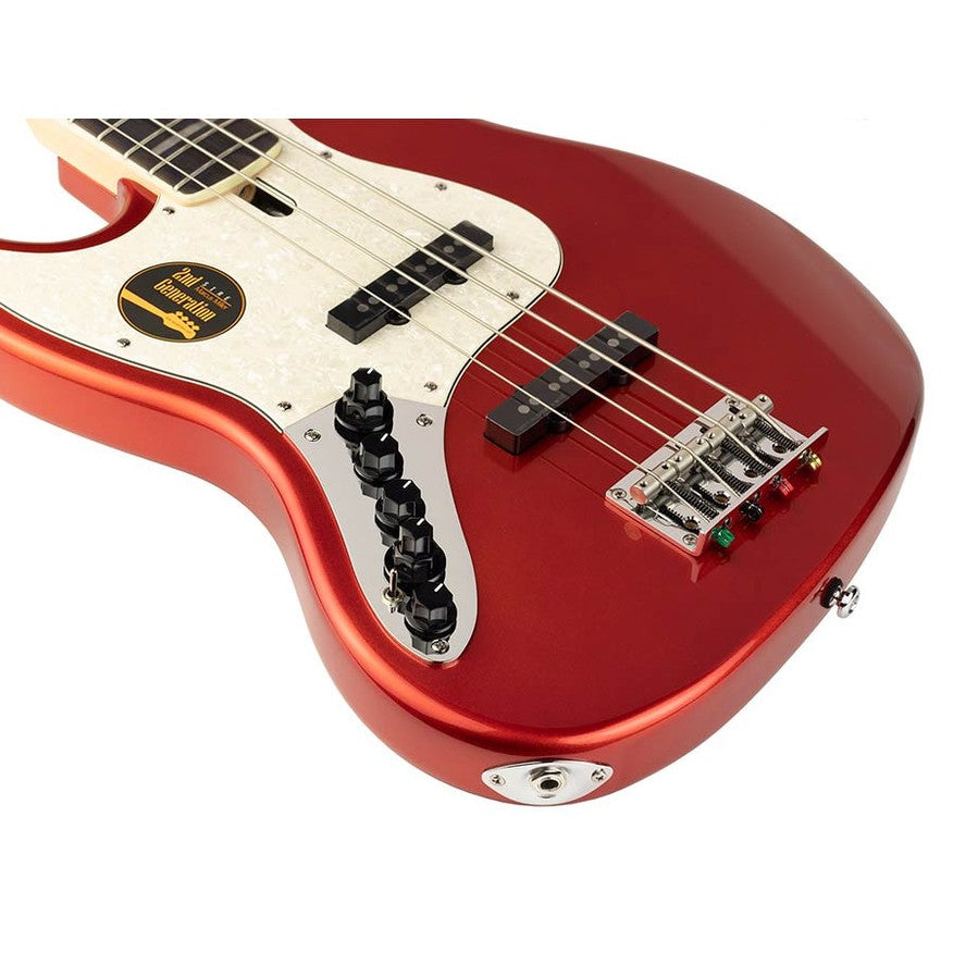 Sire V7+ A4L/BMR Marcus Miller 2nd Gen linkshandige 4-snarige Bright Metallic Red basgitaar