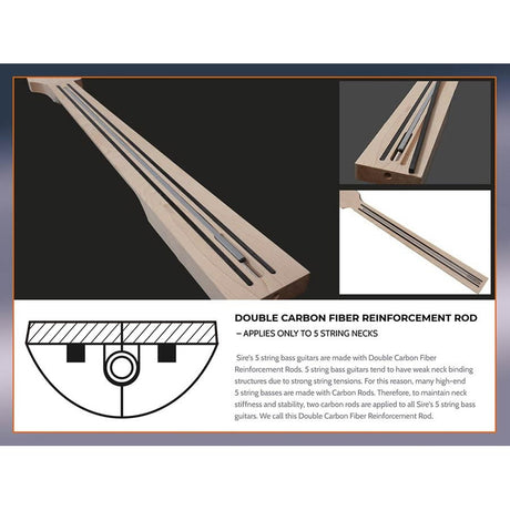 Sire M7+ A5/BRS Marcus Miller 5-Snarige Basgitaar Brown Burst