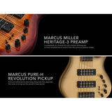 Sire M7+ A5/BRS Marcus Miller 5-Snarige Basgitaar Brown Burst