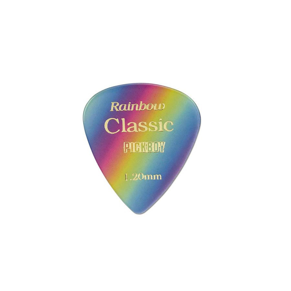 Pickboy GP21-120 picks met "regenboog"-design, 50-pack, 1,20 mm.