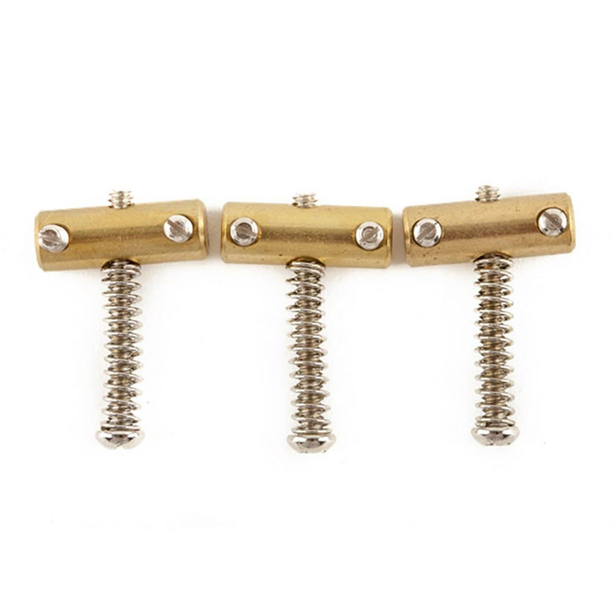 Fender 58544049 bridge saddles American Vintage Tele, threaded, brass, set of 3