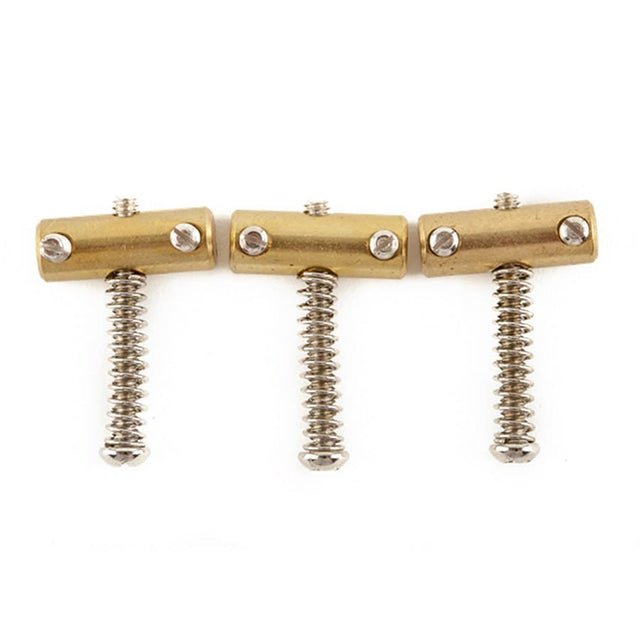 Fender 58544049 bridge saddles American Vintage Tele, threaded, brass, set of 3