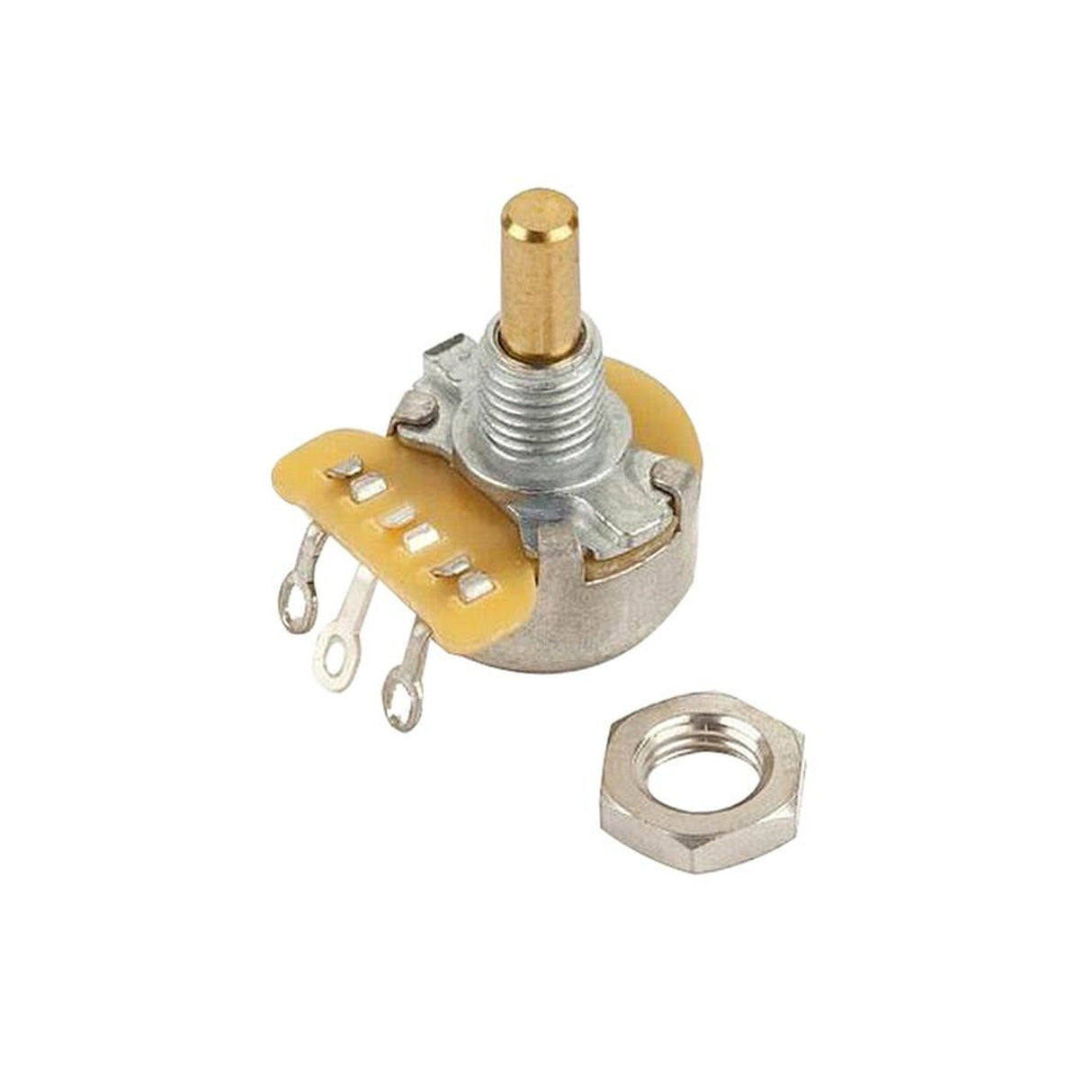 Fender 54457049 1 MEG mini potentiometer, .375" length bushing, solid shaft