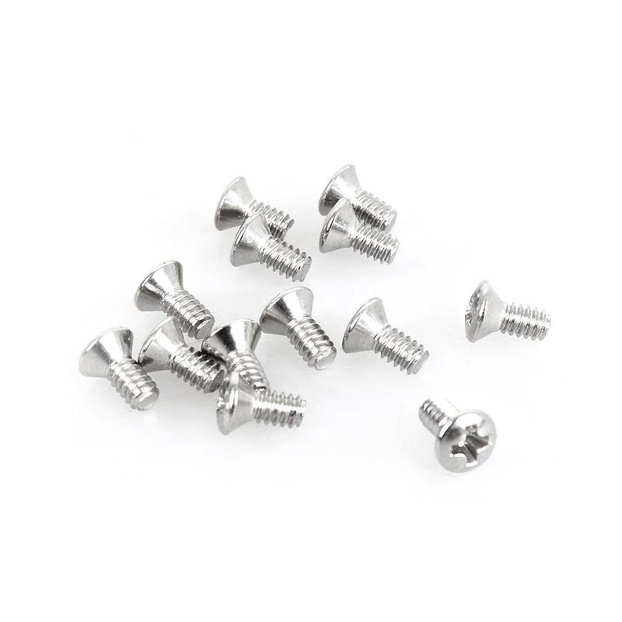 Fender 15719049 slide switch mounting screws - Jaguar/Jazzmaster, 4-40 X 1/4" Philips , nickel, 12pcs