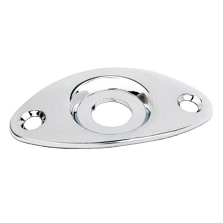 Fender 50100049 recessed football shaped jack plate, chrome