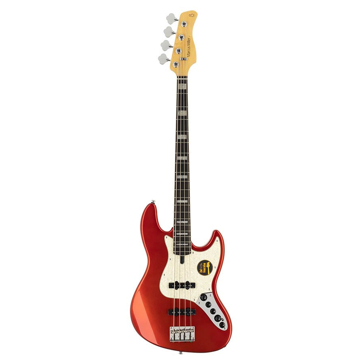 Sire Basses V7+ A4/BMR basgitaar, 4-snarig, elzen, metallic red