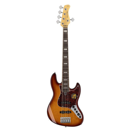 Sire Basses V7+ A5/TS basgitaar, 5-snarig, elzen, tobacco sunburst