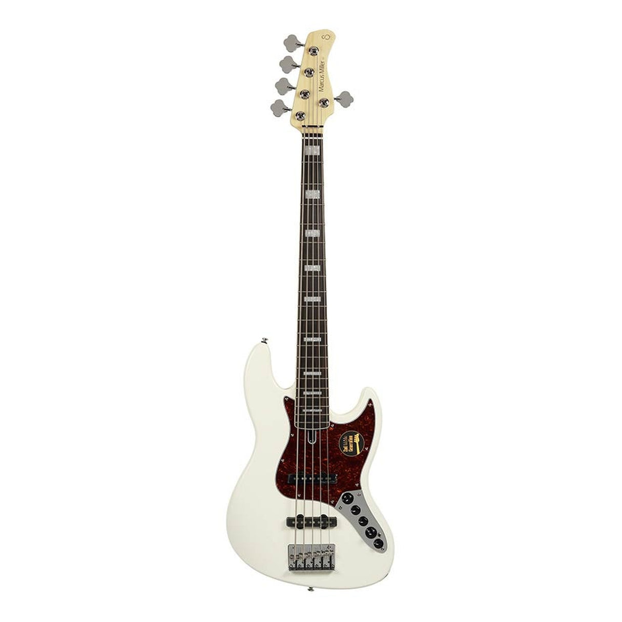 Sire Basses V7+ A5/AWH basgitaar, 5-snarig, elzen, antique white