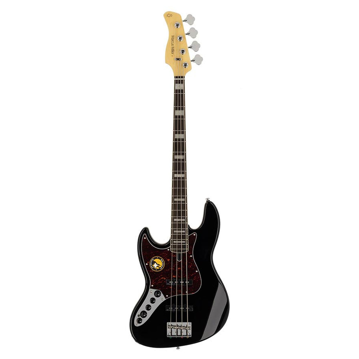 Sire Basses V7+ A4L/BK basgitaar, linkshandig, 4-snarig, elzen, zwart