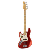 Sire Basses V7+ S4L/BMR basgitaar, linkshandig, 4-snarig, swamp ash, bright metallic red