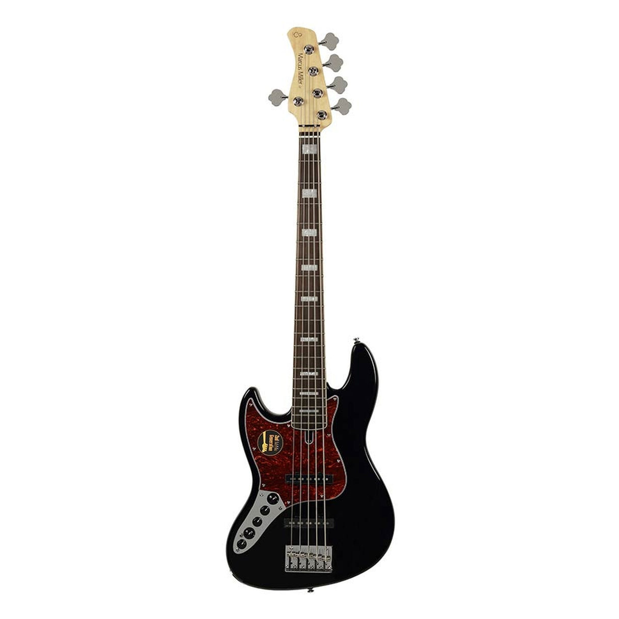 Sire Basses V7+ A5L/BK basgitaar, linkshandig, 5-snarig, elzen, black