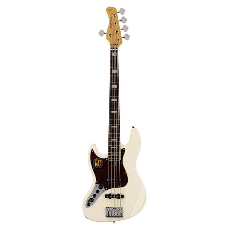 Sire Basses V7+ A5L/AWH basgitaar, linkshandig, 5-snarig, elzen, antique white