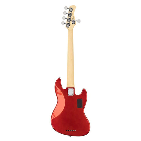 Sire Basses V7+ A5L/BMR basgitaar, linkshandig, 5-snarig, elzen, bright metallic red