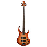 Sire Basses M7+ A4/BRS basgitaar, 4-snarig, elzen + massief esdoorn, brown burst