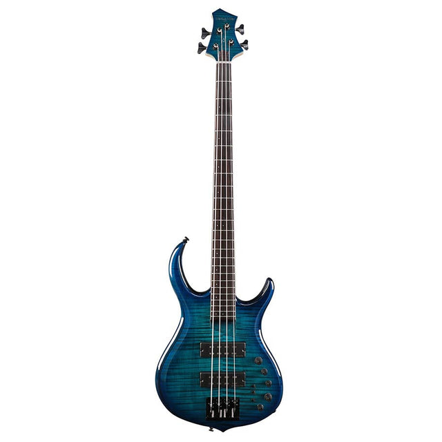 Sire Basses M7+ A4/TBL basgitaar, 4-snarig, elzen + massief esdoorn, transparant blauw