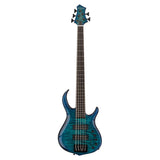 Sire Basses M7+ A5/TBL basgitaar, 5-snarig, elzen + massief esdoorn, transparant blauw