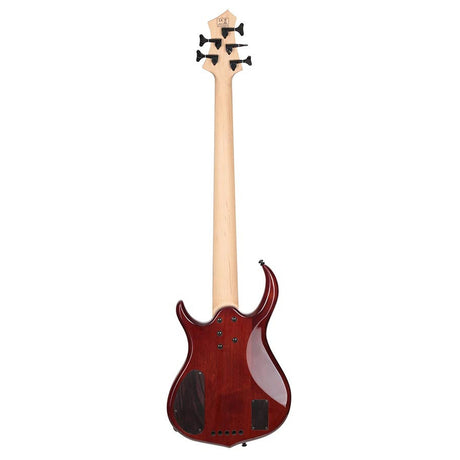 Sire Basses M7+ A5F/BRS basgitaar, fretloos, 5-snarig, elzen + massief esdoorn, brown burst