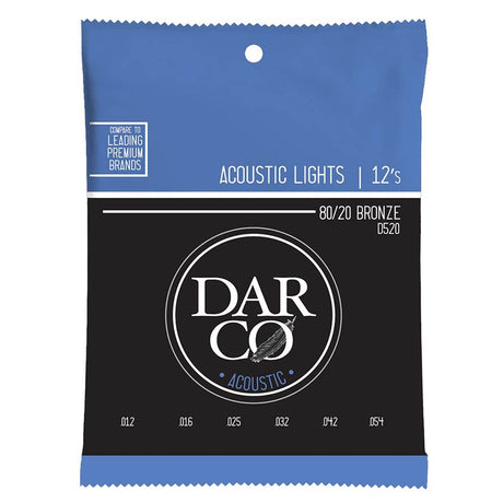 Darco D520 snaren set acoustic 80/20 bronze, light 012