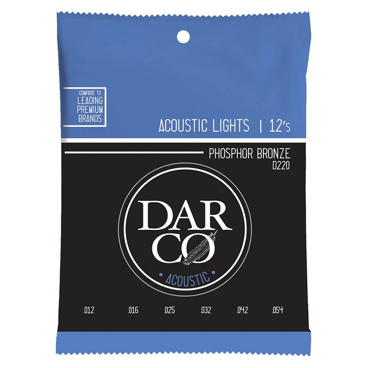 Darco D220 snaren set acoustic phosphor bronze, light 012